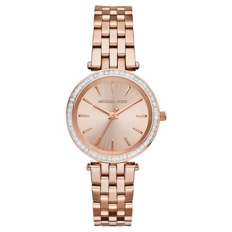 michael kors darci round rose gold watch|michael kors watch bands.